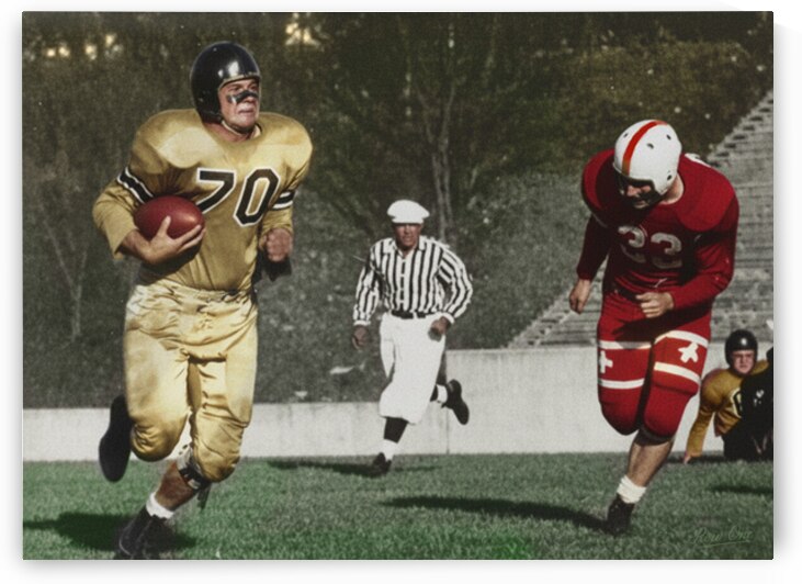 1940s Missouri vs. Nebraska Football Art by Row One Brand
