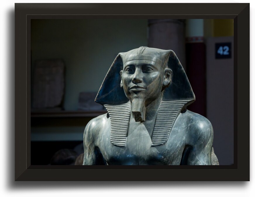 Head of the famous Khafre statue carved from  anorthosite gneiss by Steve Heap