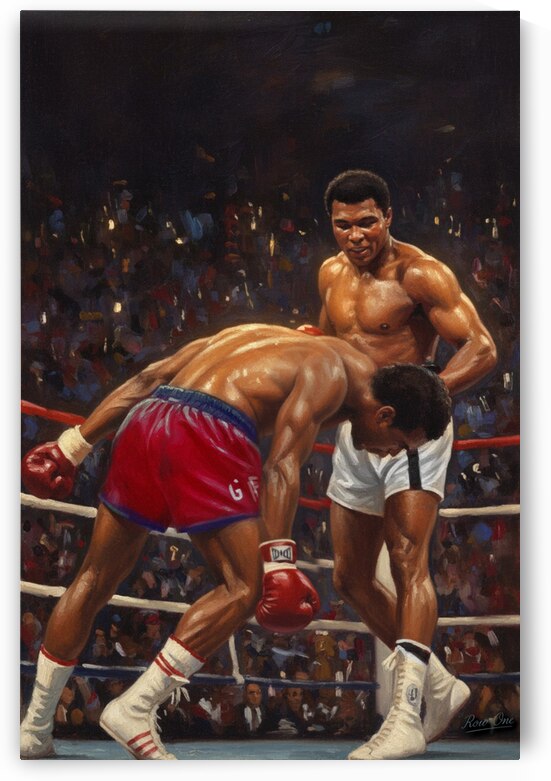 Ali Foreman Fight Painting by Row One Brand