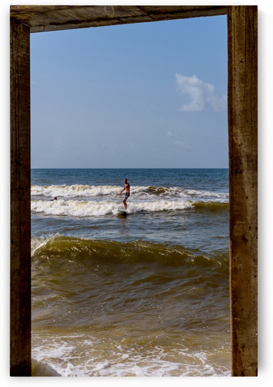 Orange Beach Surfer Pier Framed by Jennifer White