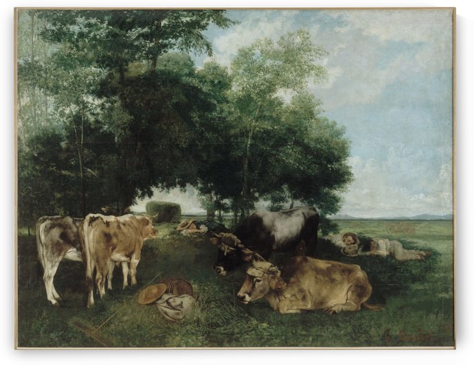 La sieste pendant la saison des foins by Gustave Courbet