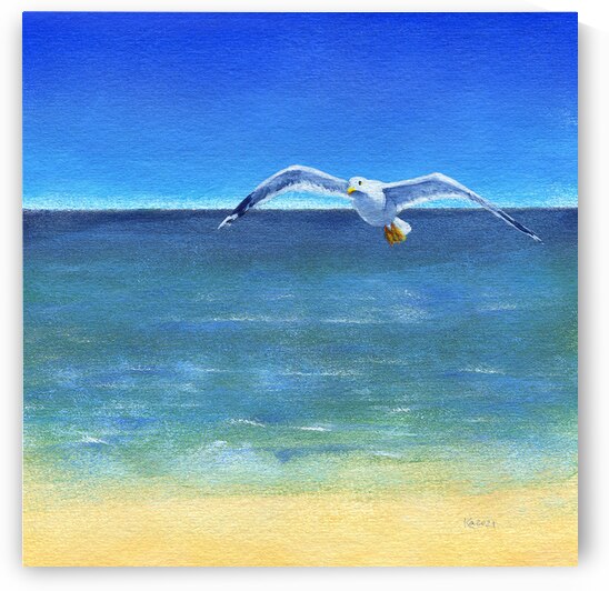 Spread your wings and fly acrylic painting by Karen Kaspar