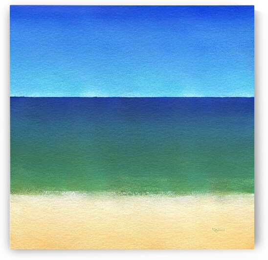 Calm sea acrylic painting  by Karen Kaspar