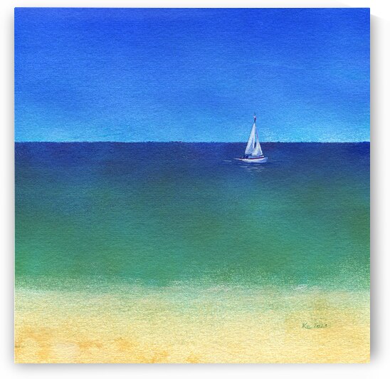 Enjoy the silence acrylic painting  by Karen Kaspar