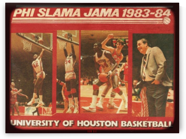 Phi Slama Jama Houston Basketball Viewfinder Slide Art by Row One Brand