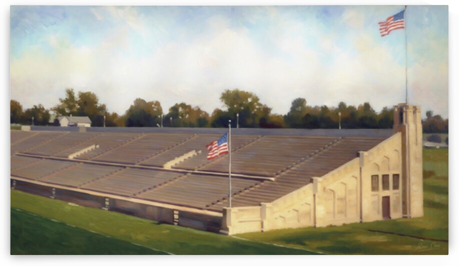 1920s Indiana Memorial Stadium IU Football Art by Row One Brand