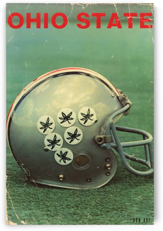 1970s Ohio State Football Helmet Art by Row One Brand