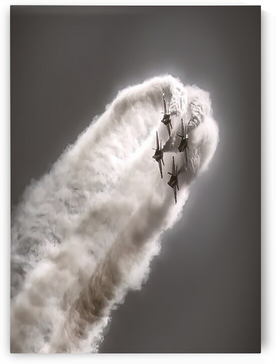 Blue Angels in Barrel Roll Formation by Norma Brandsberg Photography