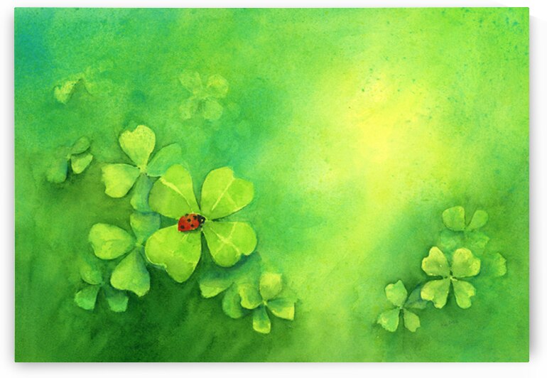 A lucky day watercolor painting by Karen Kaspar