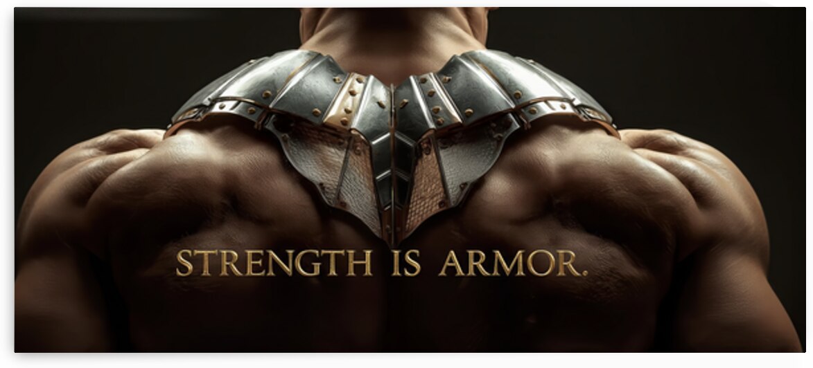Strength is Armor — Power Embodied in Protection by MotivatePrints