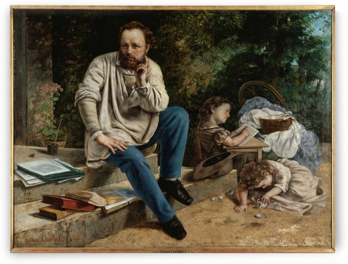 Pierre Joseph Proudhon et ses enfants en 1853 by Gustave Courbet