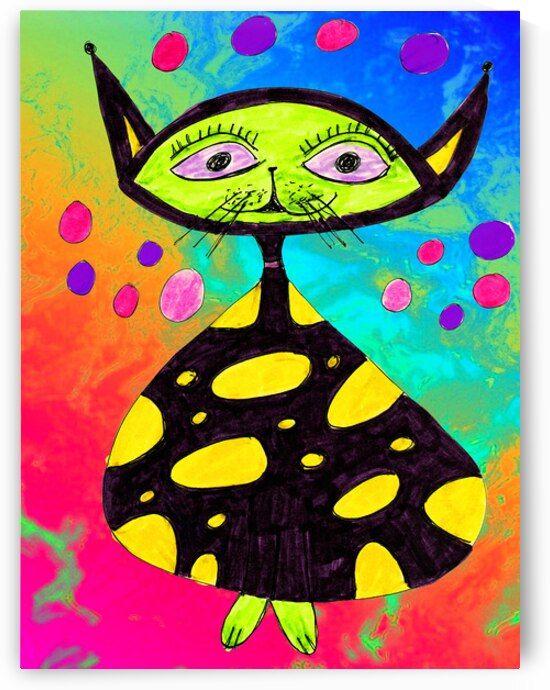 Abstract Quirky Cosmic Cat by Catriona Roberts Nature Photography and Designs
