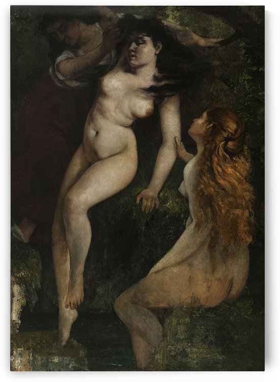 Trois baigneuses by Gustave Courbet