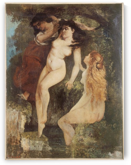 Trois baigneuses by Gustave Courbet