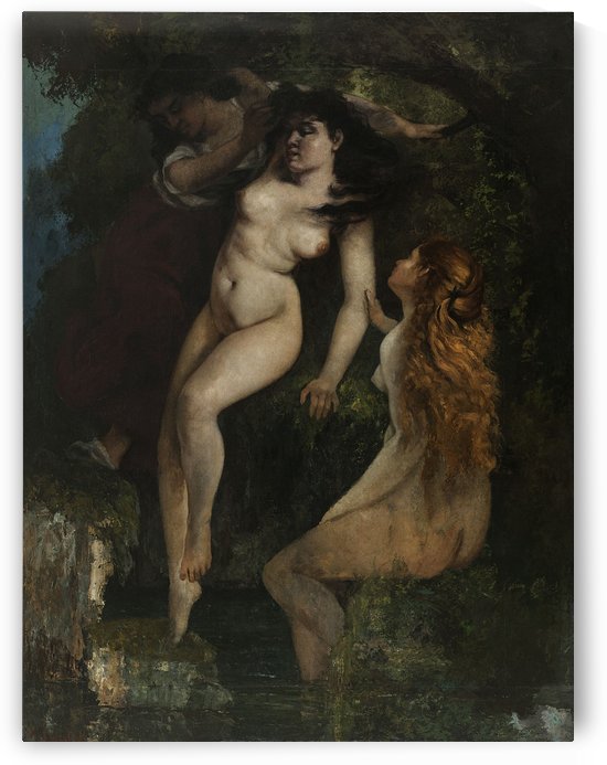 Trois baigneuses by Gustave Courbet