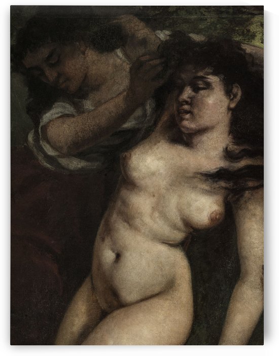 Trois baigneuses by Gustave Courbet