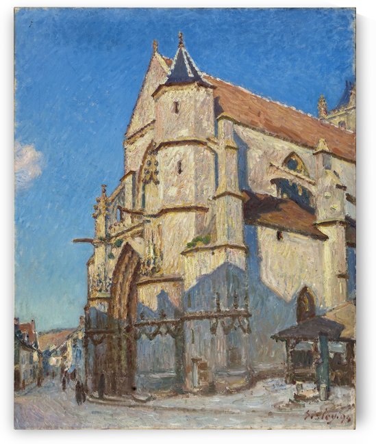 L Eglise de Moret le soir by Alfred Sisley