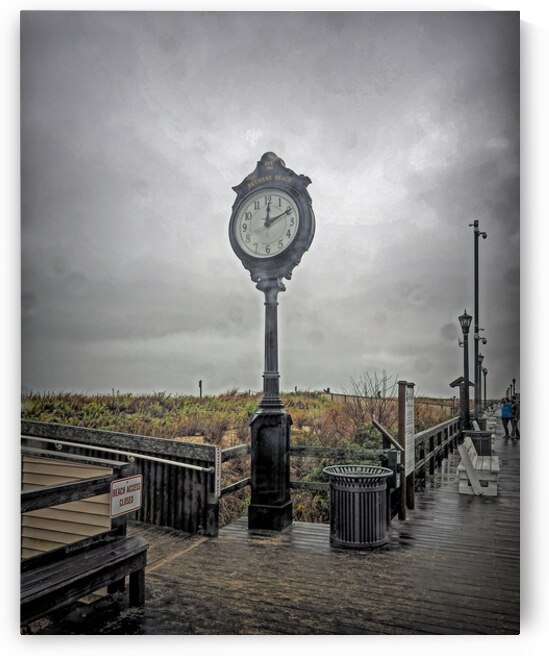Bethany Beach Clock in a Storm by Bill Swartwout Photography
