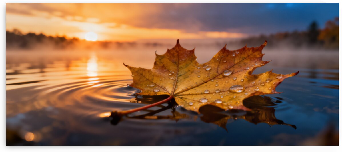 Dawn Ripple Autumn Maple by MotivatePrints