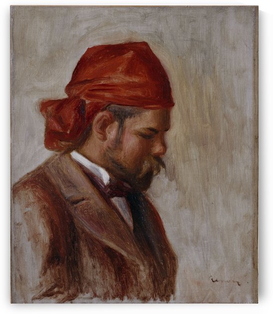 Portrait d Ambroise Vollard au foulard rouge by Auguste Renoir