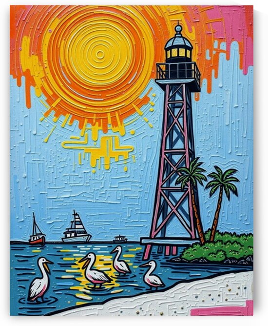 Sanibel Lighthouse Abstract  Oct 16 2025 at 10 26 34 AM by Magikheart
