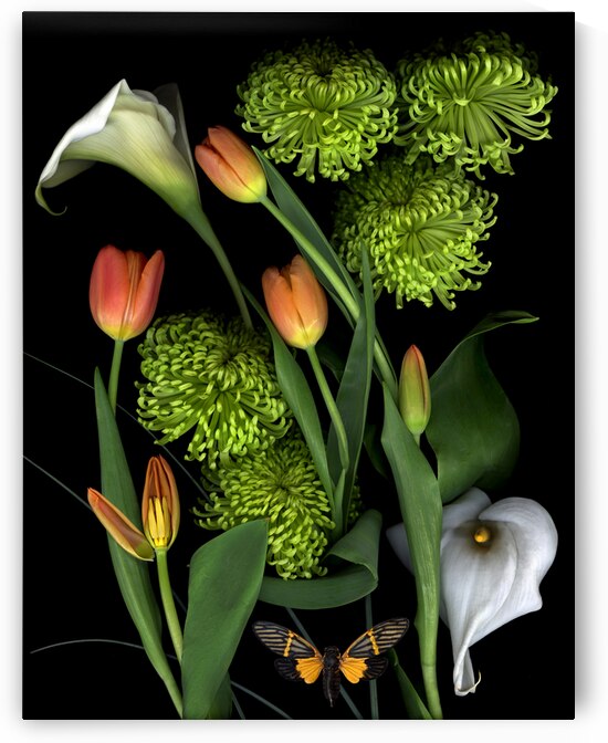 Callas Tulips & Mums by Jane Baron