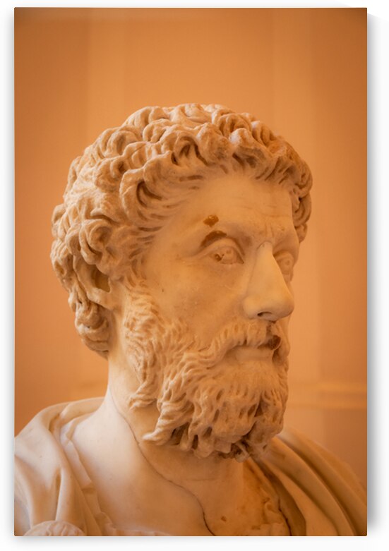 Marcus Aurelius Marble Bust in Naples Archaeological Museum by Paolo Modena