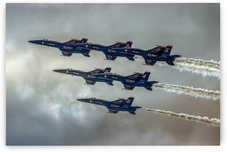 US Navy Blue Angels in Formation by Norma Brandsberg Photography