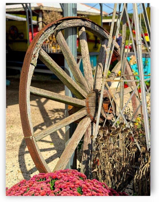 Rustic and Weathered Wagon Wheel by Bill Swartwout Photography