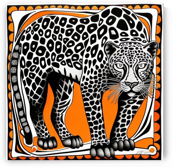 Leopard Square - Wild Cat Stare by SykArt Designs