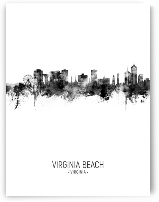 Virginia Beach Virginia Skyline by Michael Tompsett