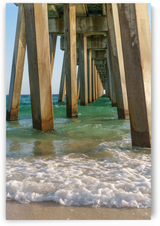Foamy Waves Under MB Miller Pier by Jennifer White