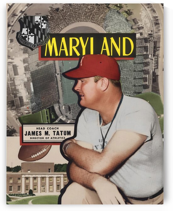 Coach Tatum Maryland Football Art by Row One Brand