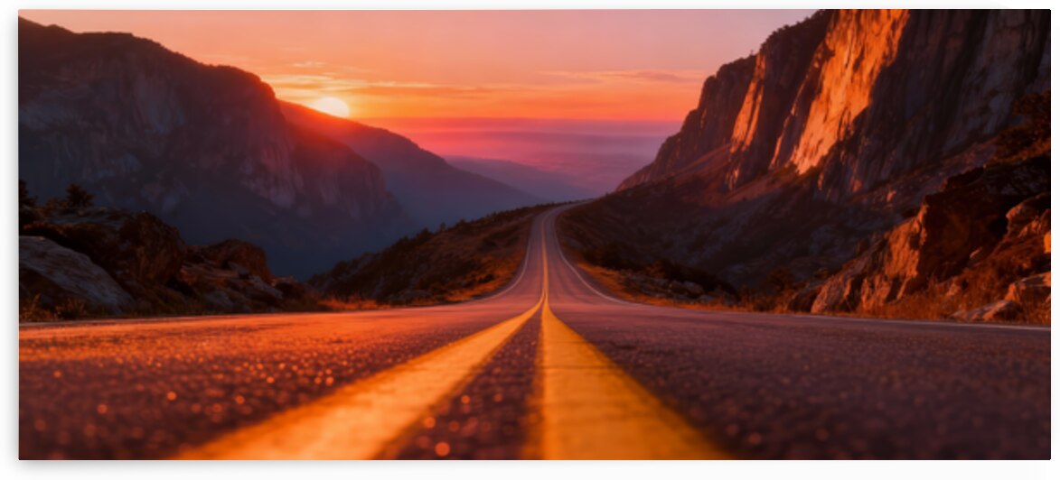 Last Light on the Long Road by MotivatePrints
