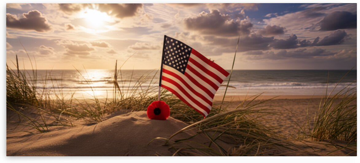 Honor & Remembrance in the Dunes at Sunset by MotivatePrints