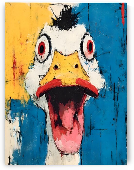 Quack Attack – Abstract Animal Portrait Print by Savage Art Prints