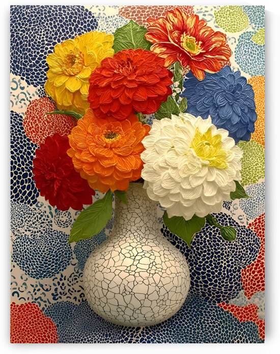 Cracked Bloom – Modern Dahlia Study Print by Savage Art Prints