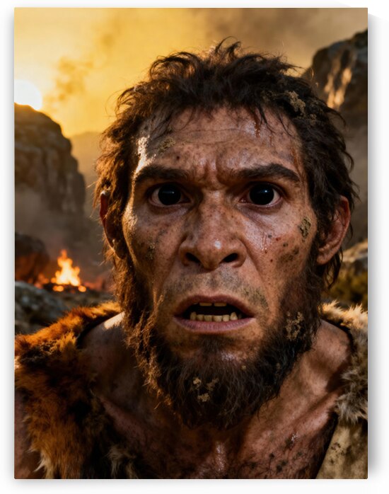 Neanderthal: Abyssal Mydriasis – The First Conscious Gaze by Sumer Paintings