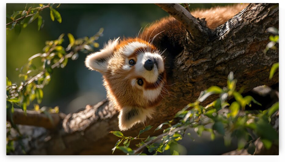 Forest Acrobat – Red Panda Print by Savage Art Prints