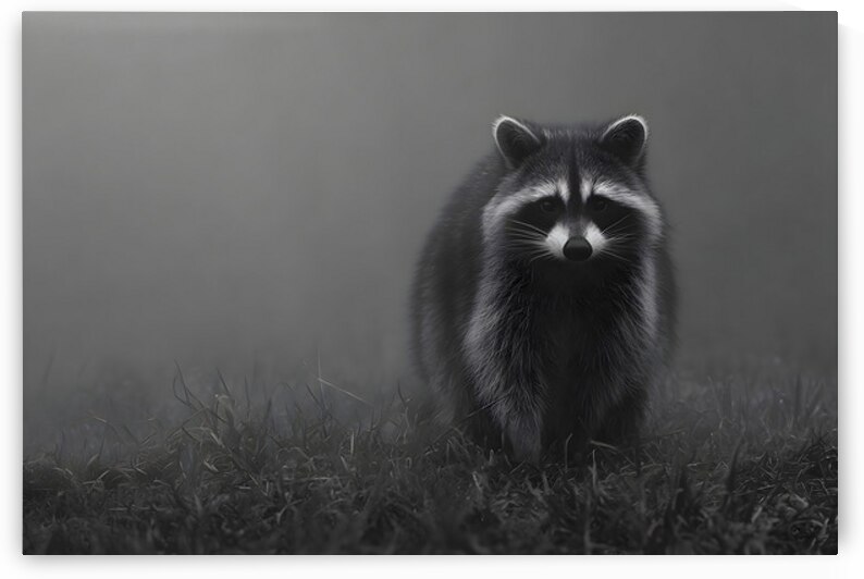 Mistwatcher - Raccoon Print by Savage Art Prints
