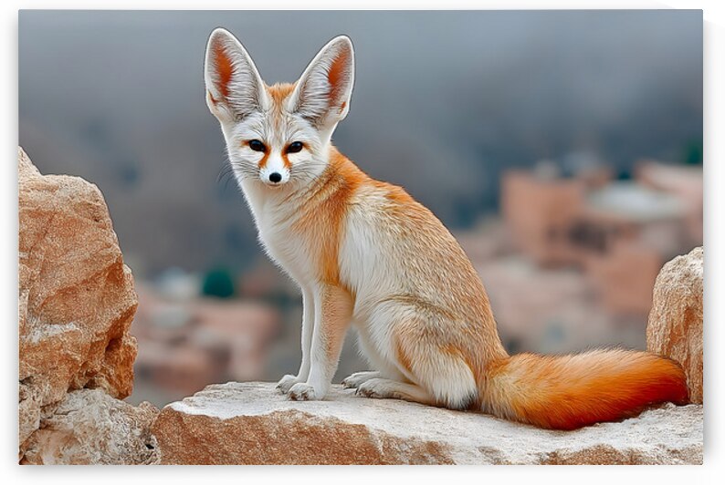 Sand Whisper – Fennec Fox Print by Savage Art Prints