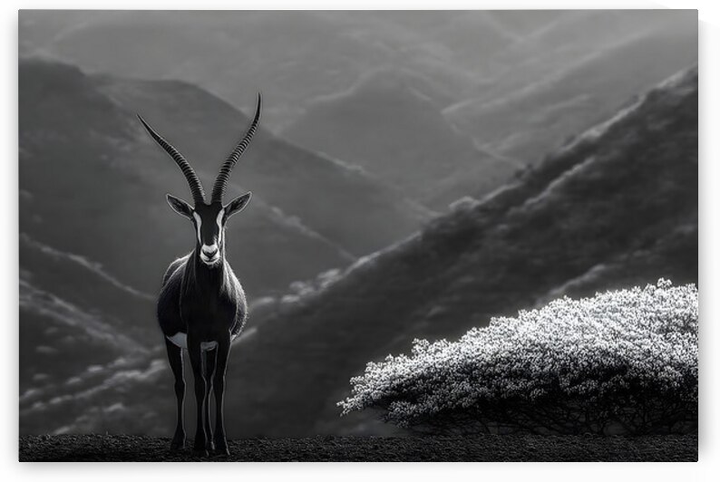 Silent Horn – Saola Print by Savage Art Prints