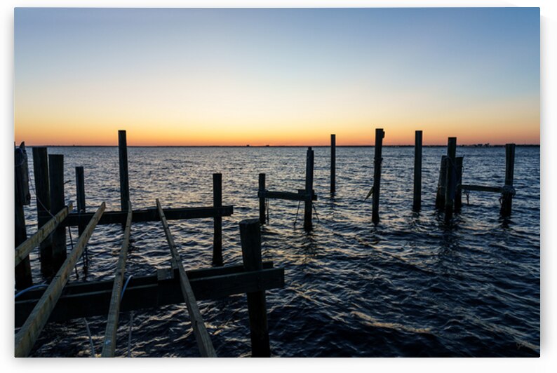 Damaged Dock Gulf Breeze Sunset by Jennifer White