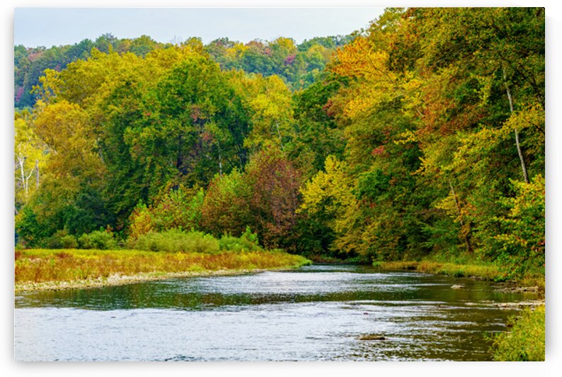 North Fork River Flows Into Fall by Jennifer White