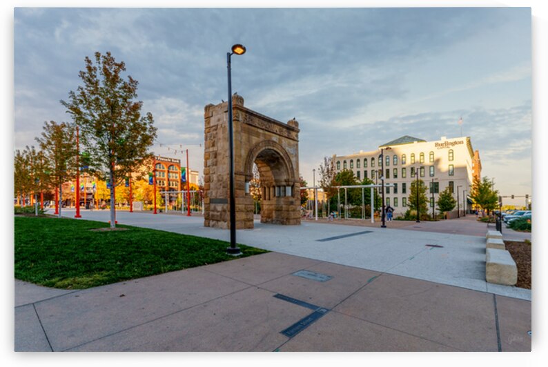 Gene Leahy Mall Downtown Evening by Jennifer White