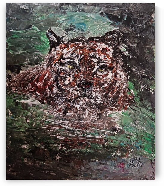 20251030 115347 Tiger Swim by Lawrence Silver Art