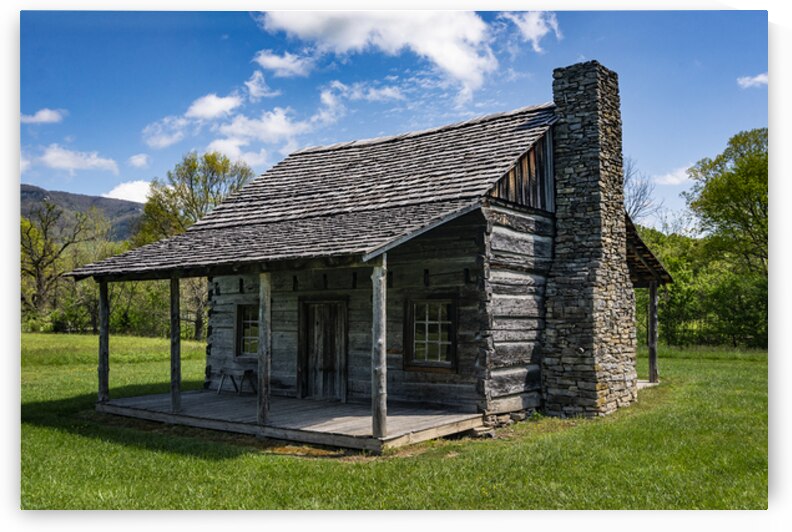 Vintage Cabin - Martins Station - Wilderness Road Park - Virginia by Gary Whitton