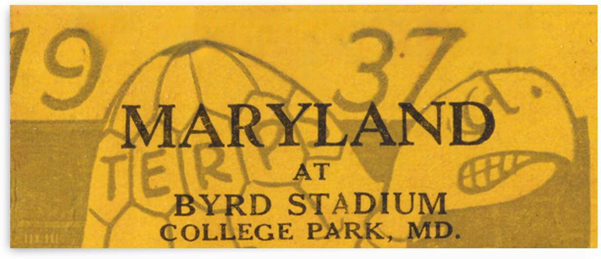 1937 Maryland Terp Football Ticket Remix by Row One Brand