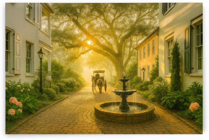 Charleston Carriage Ride at Sunrise by Shelia Hunt Photography