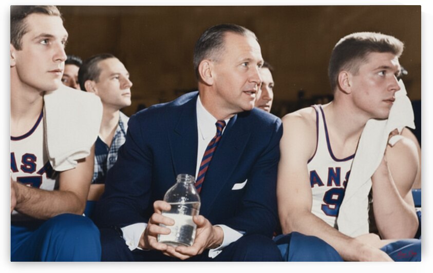 Coach Phog Allen Kansas Jayhawks Basketball Sideline by Row One Brand